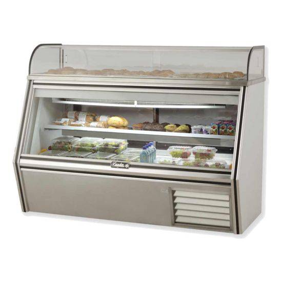 Leader Refrigeration SDL72 72" 7-11 Display Case with 2 Doors and 1 Shelves - Top Restaurant Supplies
