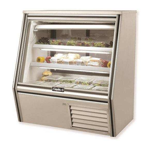 Leader Refrigeration ERCD60ES 60" Counter Deli Display Case with 4 Doors and 1 Shelf - Top Restaurant Supplies