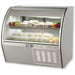 Leader Refrigeration ERCD48 48" Curved Glass Counter Deli Display Case with 4 Doors and 1 Shelf - Top Restaurant Supplies