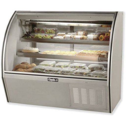 Leader Refrigeration ERHD60 60" Curved High Deli Display Case with 4 Doors and 2 Shelves - Top Restaurant Supplies