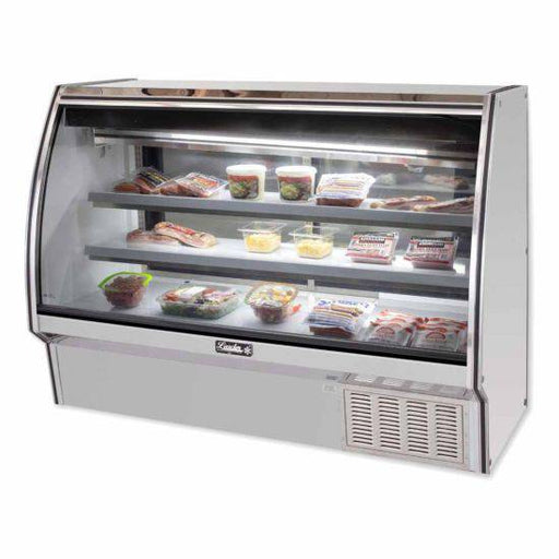 Leader Refrigeration ERHD72 72" Curved High Deli Display Case with 4 Doors and 2 Shelves - Top Restaurant Supplies