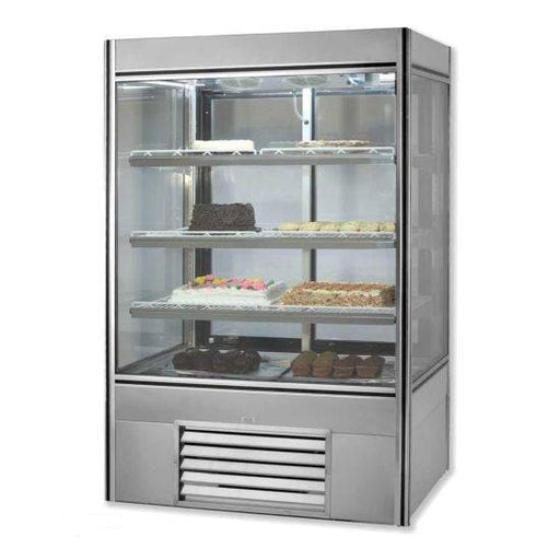 Leader Refrigeration LS48DS-D 48" Dry Non-Refrigerated Four View Glass Display Case, 2 Sliding Door and 4 X 2 Shelves - Top Restaurant Supplies