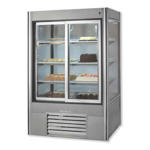 Leader Refrigeration LS48DS-R 48" Remote Four View Glass Display Case, 2 Sliding Door and 4 X 2 Shelves - Top Restaurant Supplies