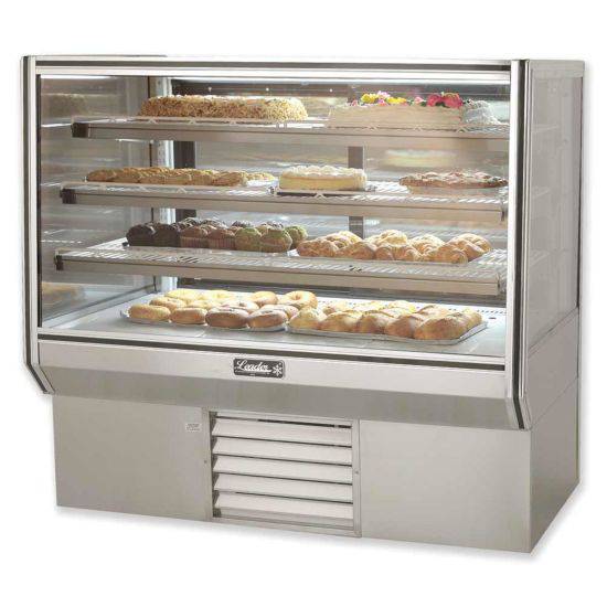 Leader Refrigeration NHBK48 48" Refrigerated High Bakery Display Case with 2 Doors and 3 Shelves - Top Restaurant Supplies