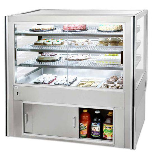 Leader Refrigeration NHBK48-D 48" Dry Non-Refrigerated High Bakery Display Case with 2 Doors and 3 Shelves - Top Restaurant Supplies