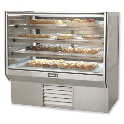 Leader Refrigeration NHBK57 57" Refrigerated High Bakery Display Case with 2 Doors and 3 Shelves - Top Restaurant Supplies