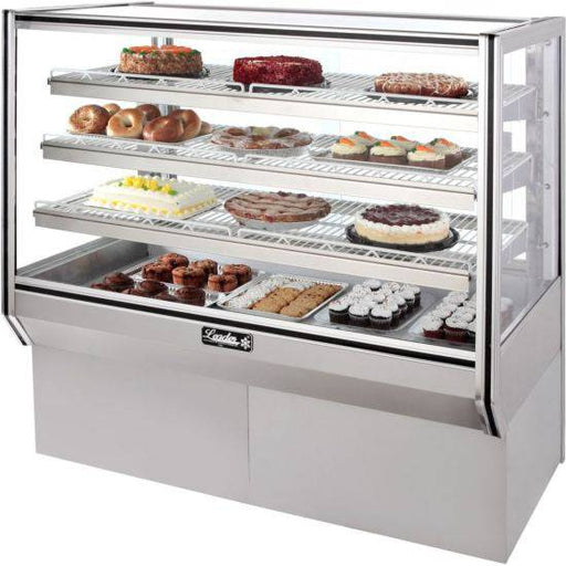 Leader Refrigeration NHBK77-D 77" Dry Non-Refrigerated High Bakery Display Case with 2 Doors and 3 Shelves - Top Restaurant Supplies