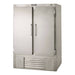 Leader Refrigeration ESFR48 48" Double Solid Door Reach-In Freezer with 4 X 2 Shelves - Top Restaurant Supplies