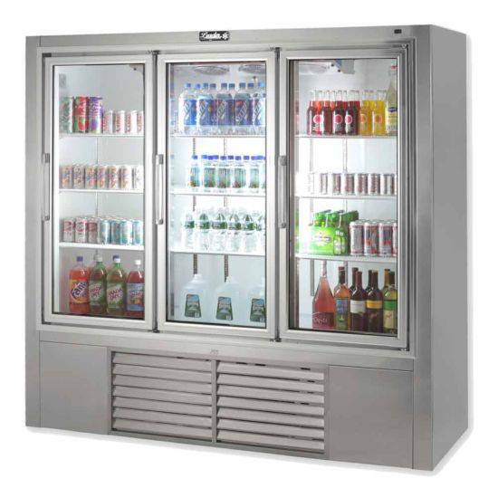 Leader Refrigeration ESPF79 79" 3 Swing Glass Door Freezer with 4 x 3 Shelves - Top Restaurant Supplies