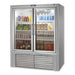 Leader Refrigeration ESPS54 54" Double Swing Glass Door Soda Case with 4 x 2 Shelves - Top Restaurant Supplies