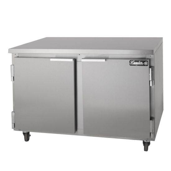 Leader Refrigeration ESLB36 36" Under-Counter Worktop Cooler, 2 Doors and 2 Shelves - Top Restaurant Supplies