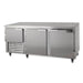 Leader Refrigeration ESFB72 72" Under-Counter Worktop Freezer, 2 1/2 Doors and 2 Shelf - Top Restaurant Supplies