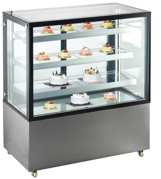 Marchia MBT48-ST 48" High Straight Glass Refrigerated Bakery Display Case, 3 Shelved - Top Restaurant Supplies