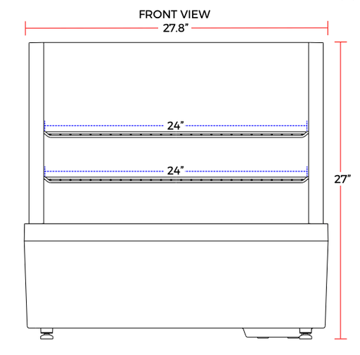 Marchia MDC101 28" Refrigerated Countertop Display Case - Top Restaurant Supplies