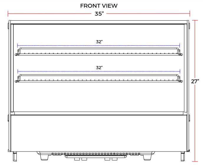 Marchia MDC160 36" Refrigerated Countertop Display Case - Top Restaurant Supplies