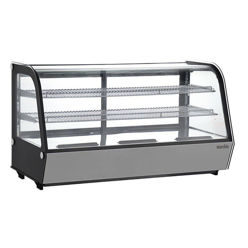 Marchia MDC261 48" Refrigerated Curved Glass Countertop Display Case - Top Restaurant Supplies