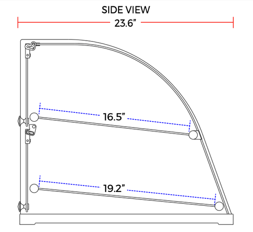 Marchia CA70 14" Curved Glass Extra Deep Countertop Dry Display Case - Top Restaurant Supplies