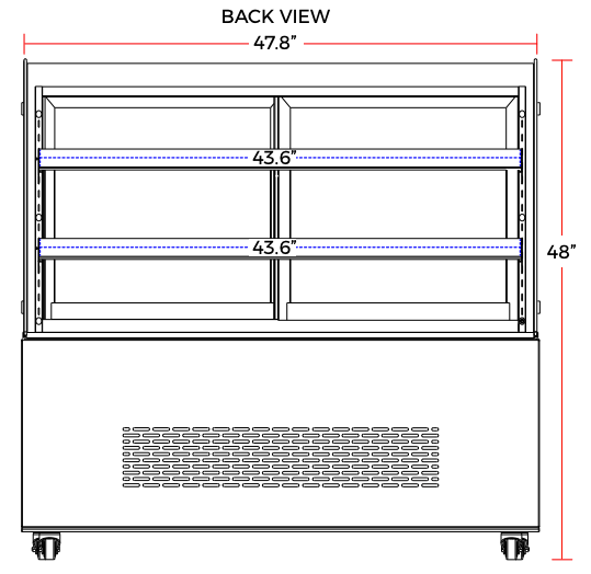 Marchia MB48-B 48" Black Refrigerated Bakery Display Case - Top Restaurant Supplies