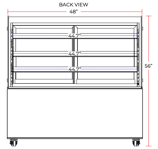 Marchia MBT48 48" Curved Glass Refrigerated Bakery Display Case - Top Restaurant Supplies