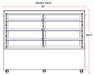 Marchia MBT60 60" Curved Glass Refrigerated Bakery Display Case - Top Restaurant Supplies