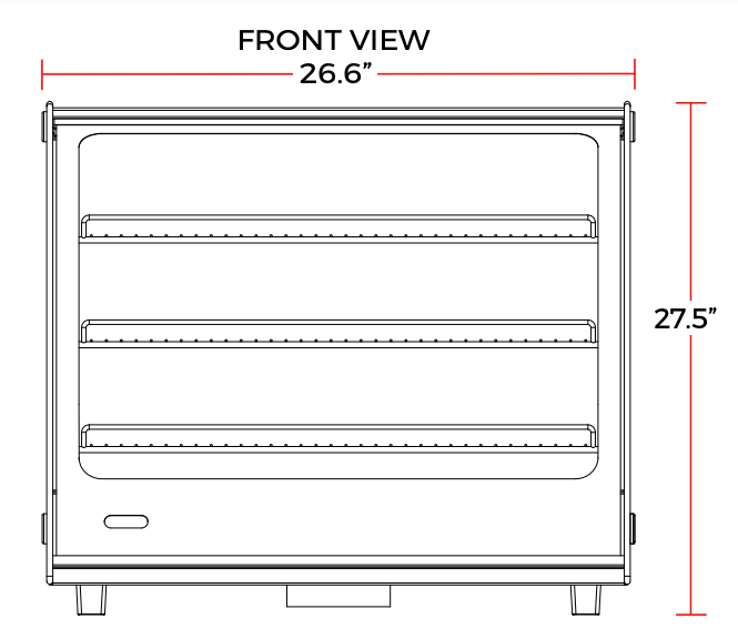 Marchia MHC131 27" Heated Curved Glass Countertop Display Case - Top Restaurant Supplies