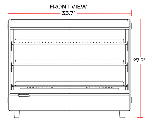 Marchia MHC161 34" Heated Slanted Glass Countertop Display Case - Top Restaurant Supplies