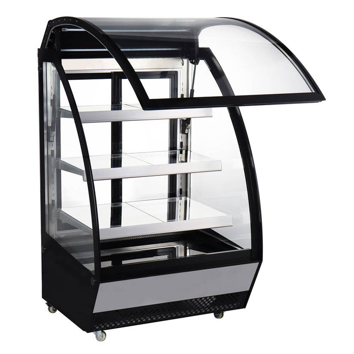 Marchia MBC36 36" Front Curved Lift-Up Glass Refrigerated Bakery Display Case - Top Restaurant Supplies