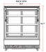 Marchia MBC36 36" Front Curved Lift-Up Glass Refrigerated Bakery Display Case - Top Restaurant Supplies