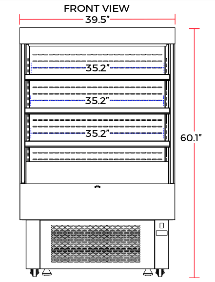 Marchia MDS380 40" Open Refrigerated Merchandiser Grab and Go Display Case - Top Restaurant Supplies