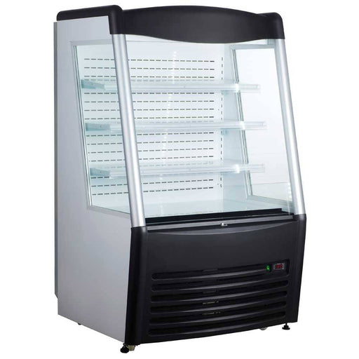 Marchia MDS390 36" Open Refrigerated Merchandiser Grab and Go Display Case, Black - Top Restaurant Supplies