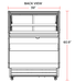 Marchia MSTAR40 40" Refrigerated Open Display Case with Refrigerated Glass Top - Top Restaurant Supplies