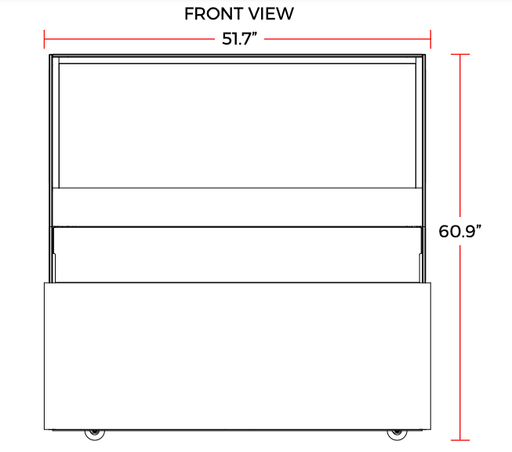 Marchia MSTAR50 50" Refrigerated Open Display Case with Refrigerated Glass Top - Top Restaurant Supplies