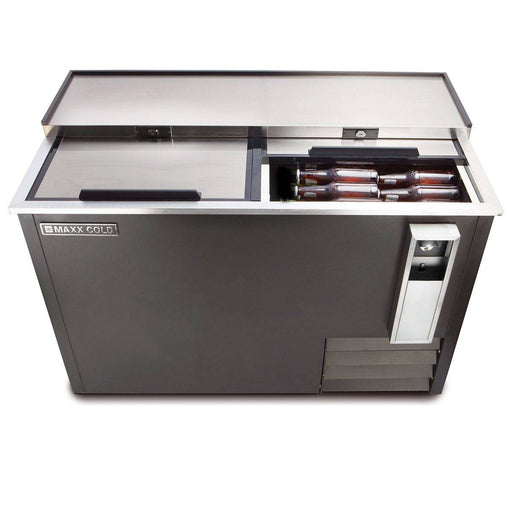 MXCR50BHC Maxx Cold Double Lid Bottle Cooler, 50” Wide - Top Restaurant Supplies