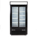 Maxx Cold MXM2-36RSHC Narrow Width Sliding Glass Door Merchandiser Refrigerator, Double Door, White - Top Restaurant Supplies
