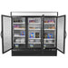 MXM3-72FBHC Maxx Cold Triple Door, Glass Door Freezer Merchandiser, Black, 72 Cu ft - Top Restaurant Supplies