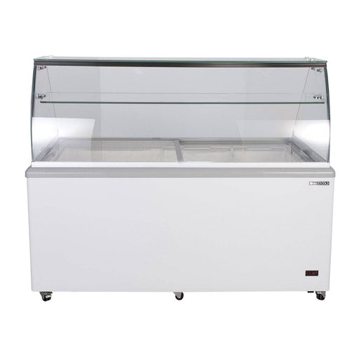 MXDC-12 Maxx Cold 12-Tub Ice Cream Dipping Cabinet, White - Top Restaurant Supplies