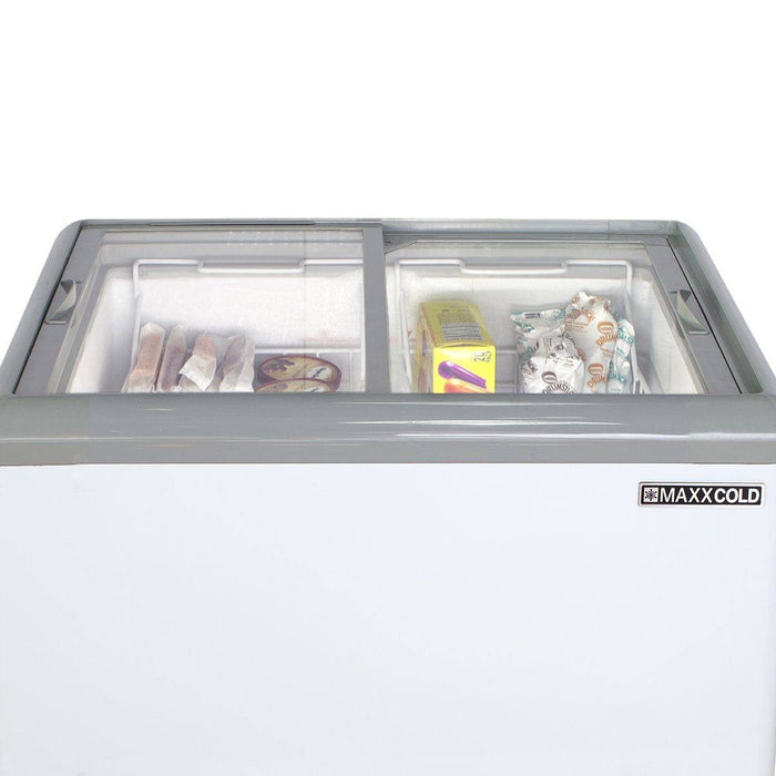 MXF31F Maxx Cold Glass Top Mobile Ice Cream Freezer, 31” Wide - Top Restaurant Supplies