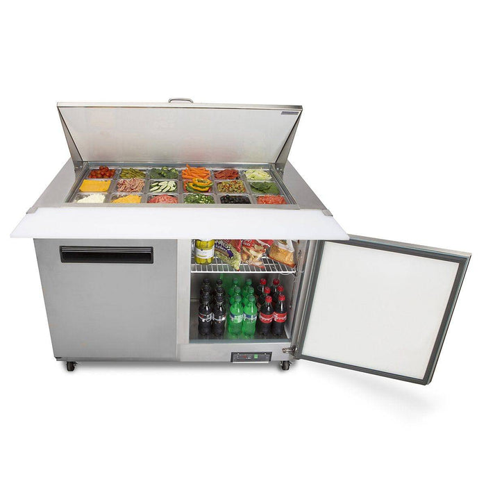 MXCR48MHC Maxx Cold Double Door Megatop Prep Table, 48” Wide - Top Restaurant Supplies