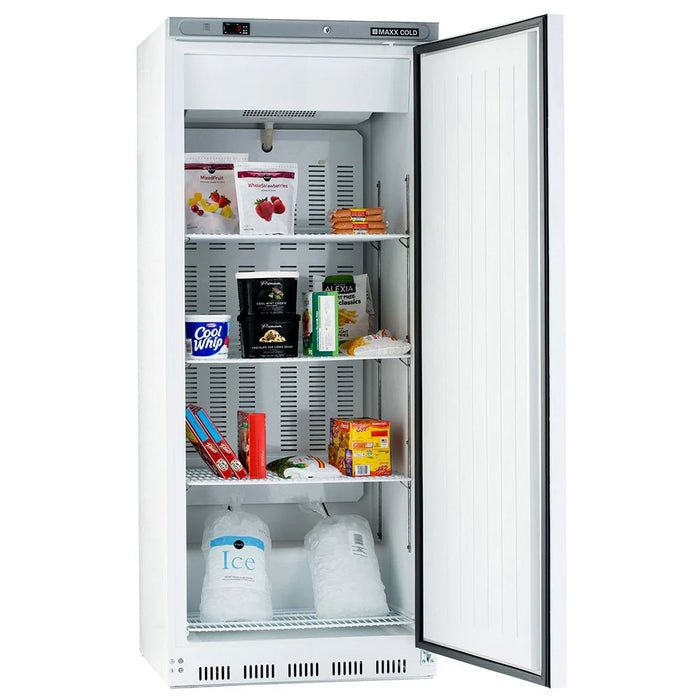 Maxx Cold MXX-23FRHC Single Door Economy Reach-In Freezer, 23 cu. ft. Storage Capacity, in White