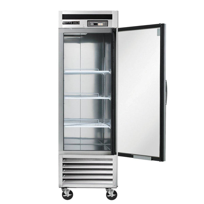 MCF-23FDHC Maxx Cold Single Door, Solid Door Reach-In Freezer, Bottom Mount, 23 Cu ft - Top Restaurant Supplies