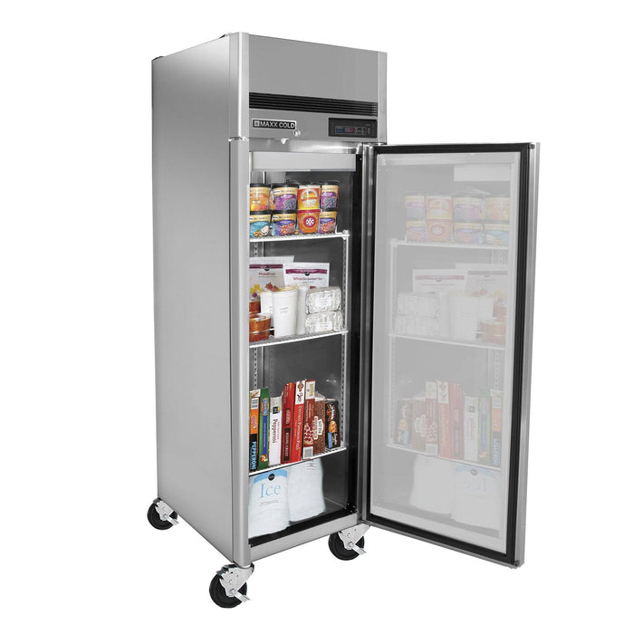 MCFT-23FDHC Maxx Cold Single Door, Solid Door Reach-In Freezer, Top Mount, 23 Cu ft - Top Restaurant Supplies