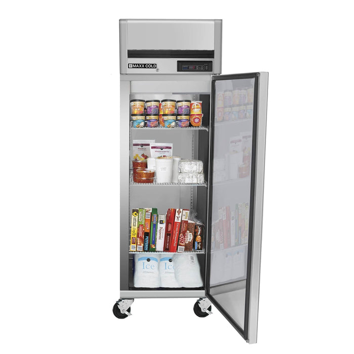 MCFT-23FDHC Maxx Cold Single Door, Solid Door Reach-In Freezer, Top Mount, 23 Cu ft - Top Restaurant Supplies