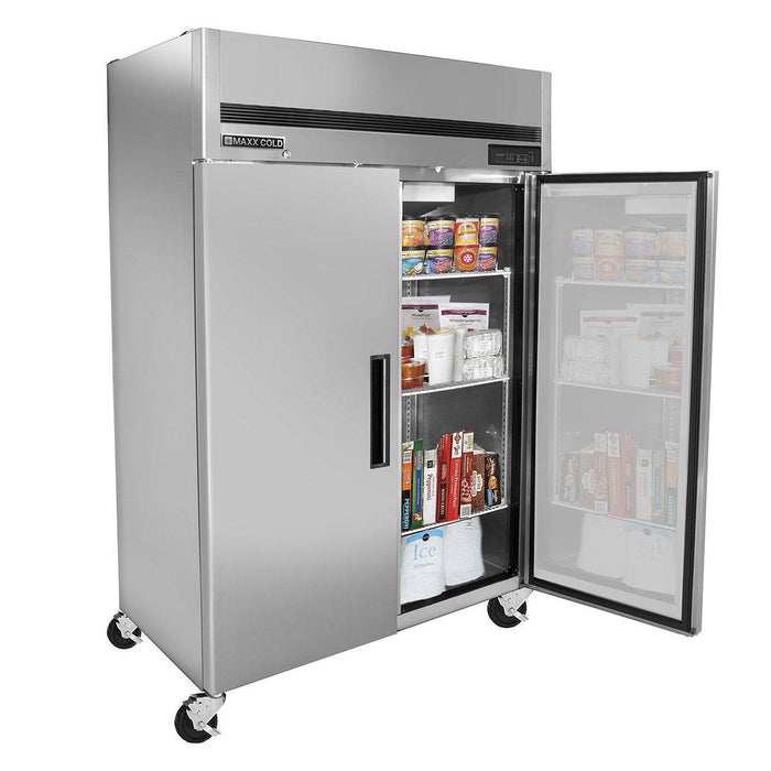 MCFT-49FDHC Maxx Cold Double Door, Solid Door Reach-In Freezer, Top Mount, 49 Cu ft - Top Restaurant Supplies