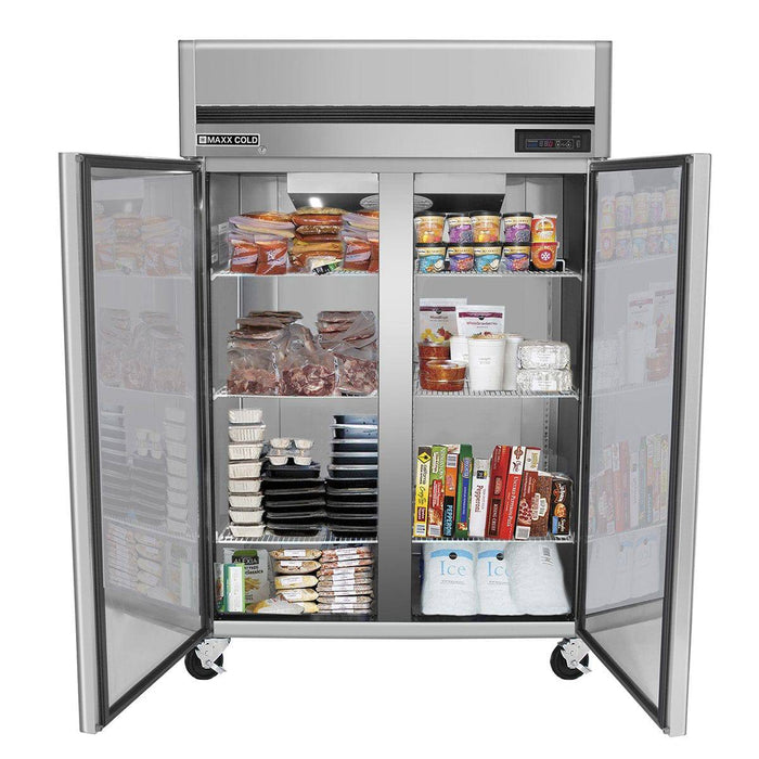 MCFT-49FDHC Maxx Cold Double Door, Solid Door Reach-In Freezer, Top Mount, 49 Cu ft - Top Restaurant Supplies