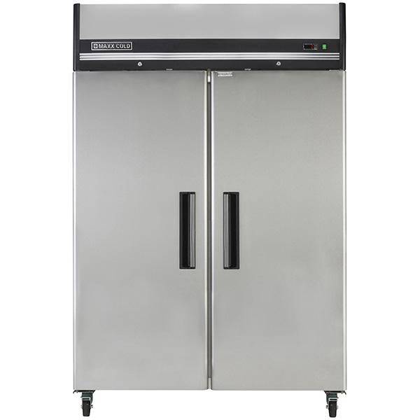 MXCF-49FDHC Maxx Cold Double Door, Solid Door Reach-In Freezer, Top Mount, 49 Cu ft - Top Restaurant Supplies