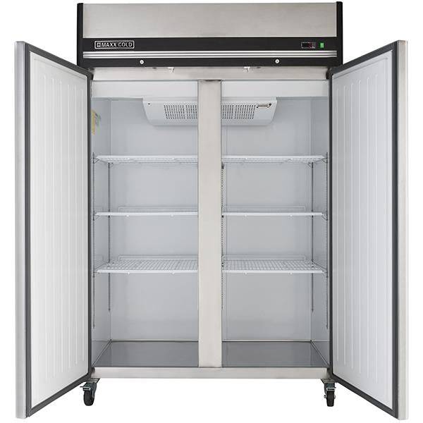 MXCF-49FDHC Maxx Cold Double Door, Solid Door Reach-In Freezer, Top Mount, 49 Cu ft - Top Restaurant Supplies