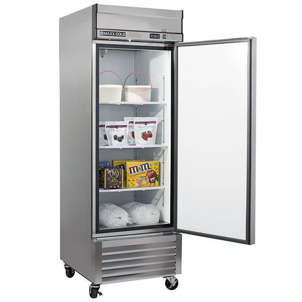 MXSF-23FDHC Maxx Cold Single Door, Solid Door Reach-In Freezer, Bottom Mount, 23 Cu ft - Top Restaurant Supplies