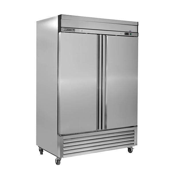 MXSF-49FDHC Maxx Cold Double Door, Solid Door Reach-In Freezer, Bottom Mount, 49 Cu ft - Top Restaurant Supplies