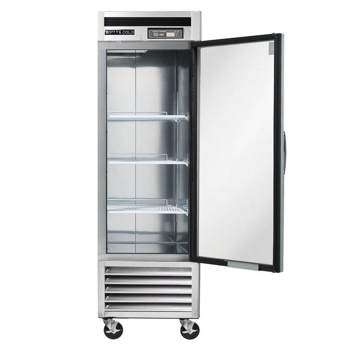 MCR-23FDHC Maxx Cold Single Door, Solid Door Reach-In Refrigerator, Bottom Mount, 23 Cu Ft - Top Restaurant Supplies