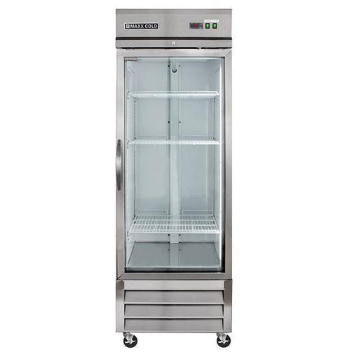 MXCR-23GDHC Maxx Cold Single Door, Glass Door Reach-In Refrigerator, Bottom Mount, 23 Cu ft - Top Restaurant Supplies